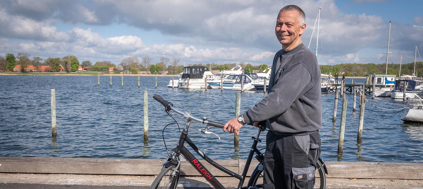 Bo lykke cykel lystbåd havn